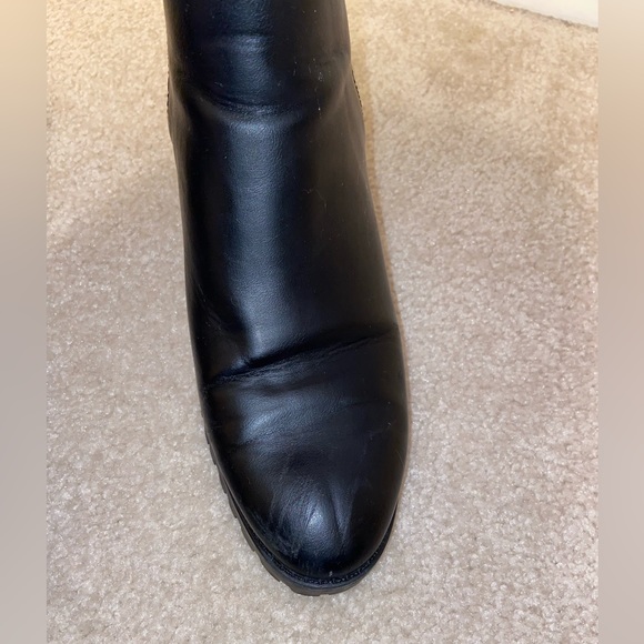 Zara Basic Collection Black Leather Heel Booties - Picture 5 of 7